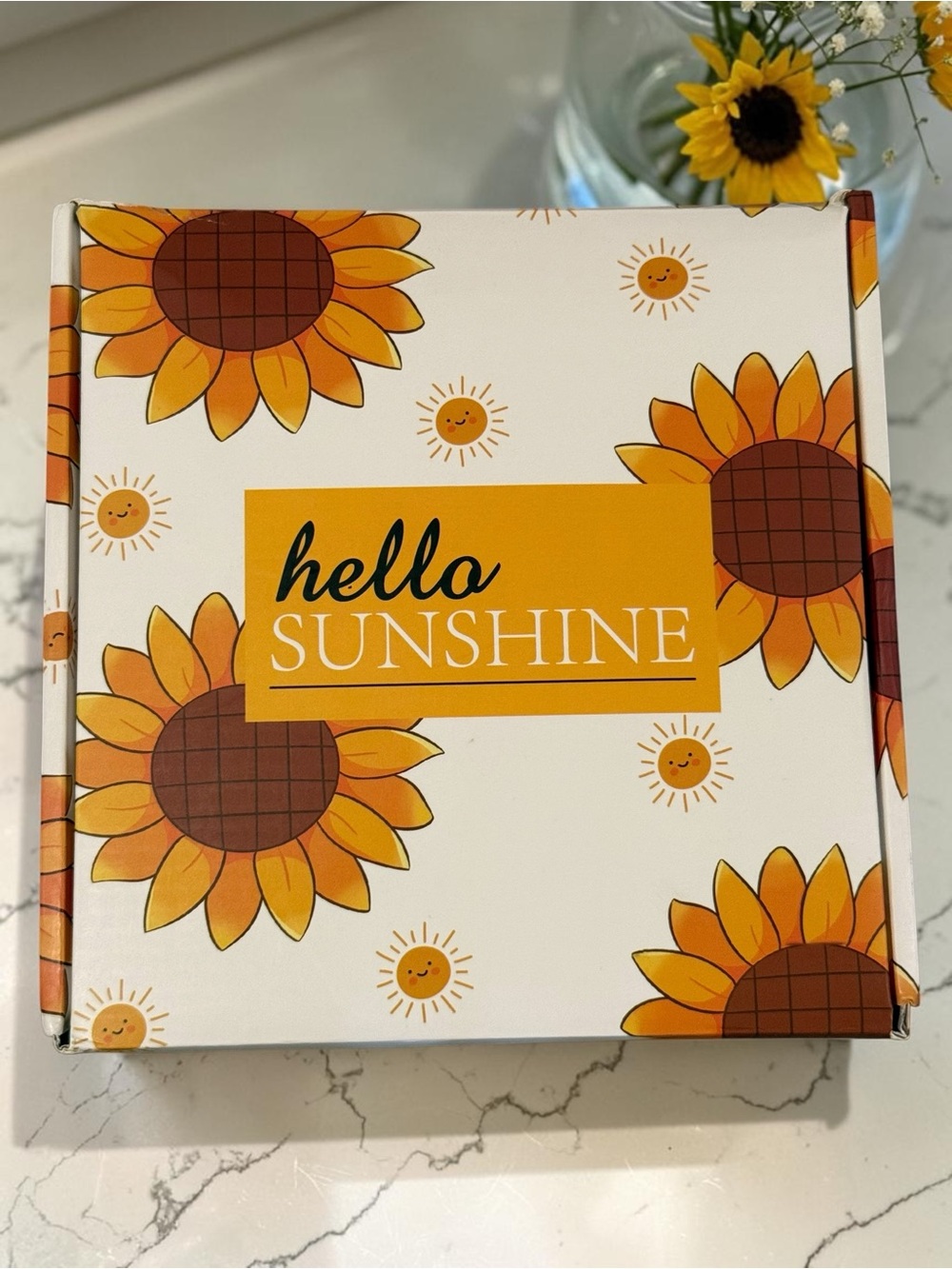Hello Sunshine Sunflower Gift Box NWT